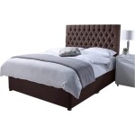 4フィート6インチダブルベッド（135 x 190cm）、スチール製）整形外科用ソファベッドセット、マットレスとヘッドボード付き